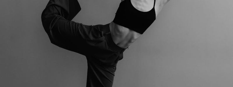 Wide shot of a peaceful exercise studio.